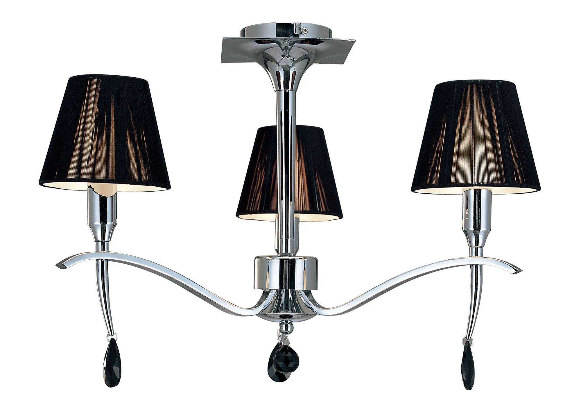 Siena Crystal Ceiling Lights Mantra Shaded Crystal Fittings